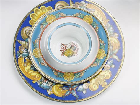 versace de la mer|Versace Dinnerware Collection .